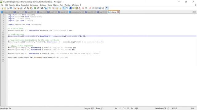 Handling keyboard shortcuts in the Browser - Mousetrap.js смотреть онлайн
