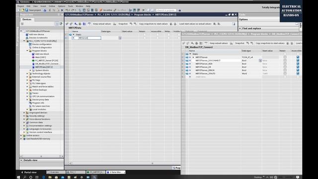 COM19. ModbusTCP Server via Siemens S7-1200/S7-1500 PLC and TIA Portal смотреть онлайн