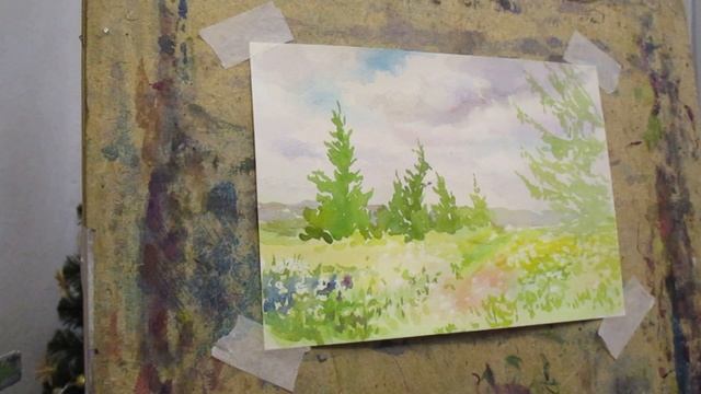 ЛЕТНЯЯ ПОЛЯНА АКВАРЕЛЬНЫЙ УРОК С ФЕДОРОМ УСАЧЕВЫМ ПЕЙЗАЖ Хочется лета? АКВАРЕЛЬНЫЙ ГНОМ Елка смотреть онлайн