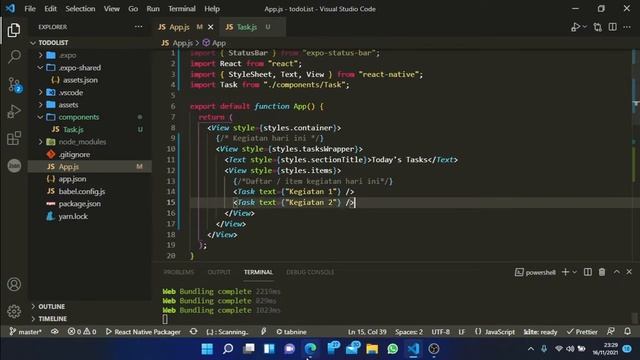 [part1]Tutorial React Native Dasar - Membuat Aplikasi Mobile Todo List смотреть онлайн