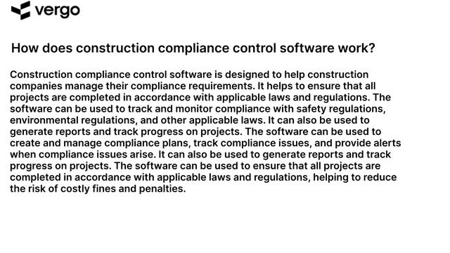 Construction Compliance Control Software Explained смотреть онлайн