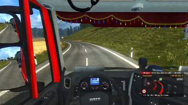 Тяжелые грузы, 320 л.с. и серпантин Euro Truck Simulator 2 Multiplayer смотреть онлайн