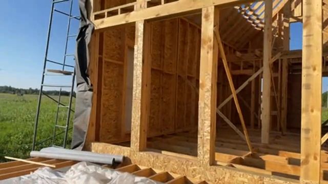 Каркасный дом своими руками. Утепление стен. Перехлестное утепление смотреть онлайн
