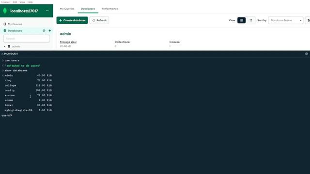 create database ||create database in mongosh || MongoDB смотреть онлайн
