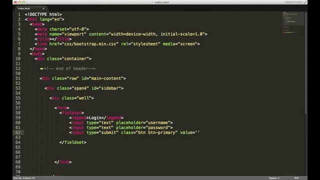 Easy Learn Twitter Bootstrap Login Form Lesson 2 Creating a Homepage смотреть онлайн