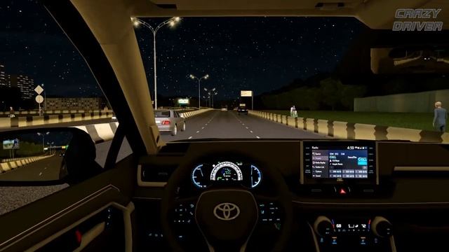 Toyota RAV4 Prime 2021 | NIGHT DRIVING | City Car Driving смотреть онлайн