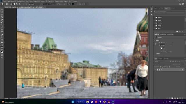 Удаление нежелательных объектов с фотографий в Photoshop. смотреть онлайн