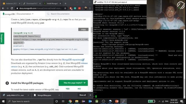 MongoDB Basic Tutorial Part 4.3 - Install MongoDB in AWS (EC2) смотреть онлайн