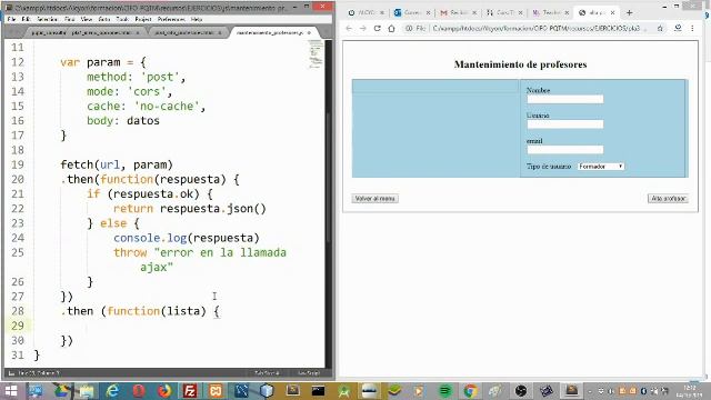 03 HTML/JS: Consulta de datos con AJAX y JSON смотреть онлайн