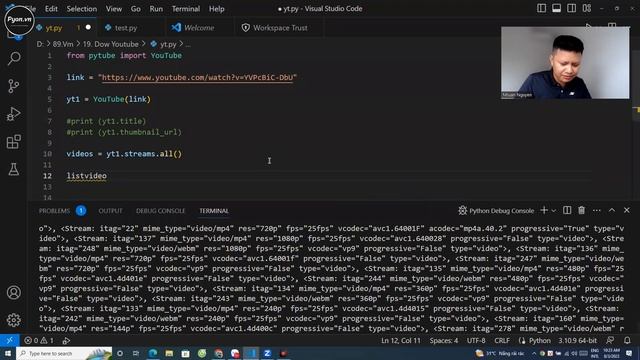 Download Video Youtube Với Vài Dòng Code Python Sử Dụng Pytube смотреть онлайн