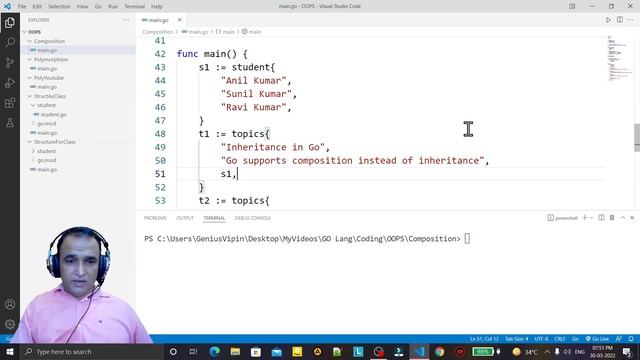 Golang Tutorials -43- Golang Composition as a Replacement of Inheritance | Dr Vipin Classes смотреть онлайн