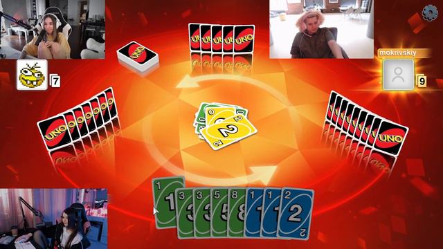 Yuuechka и фрик сквад игрвают в UNO смотреть онлайн