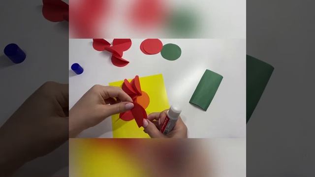 Объемная аппликация из кругов «Цветок» смотреть онлайн