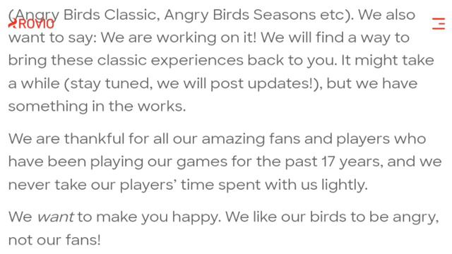 КАКИЕ ИГРЫ ROVIO ВЕРНУТ? смотреть онлайн
