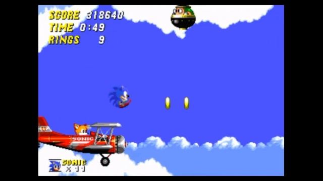 Sega Mega Drive 2 (Smd) 16-bit Sonic The Hedgehog 2 part Stage 9, Sky Chase