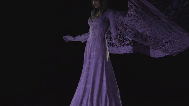 Cassandra Dimitrescu Purple Dress Human Face With Crown Model Viewer Resident Evil 8 смотреть онлайн
