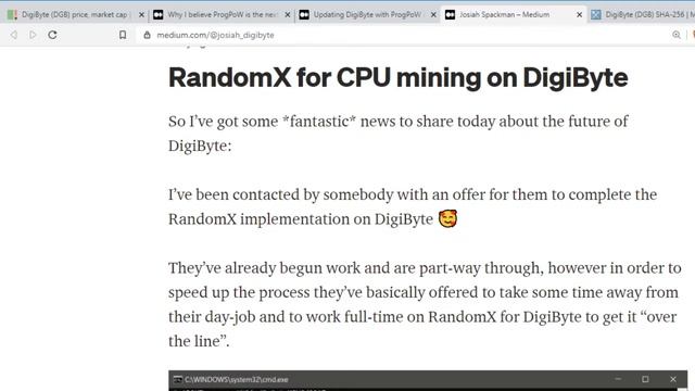 Breaking News! Digibyte ProgPoW / RandomX implementation near! смотреть онлайн