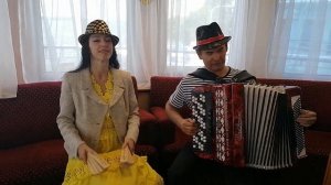 Осетинская музыка Тар хъады балас! (Дмитрий Носков и Даниэла) #баян #баянист  #перкуссия #percussio