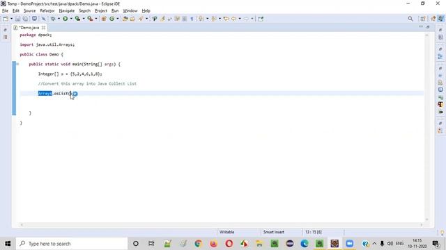 Java program to reverse an Array using Java Collections смотреть онлайн