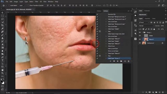 Professional Skin Cleaning Retouch Massive Photoshop Actions by Tasty Tutorials смотреть онлайн
