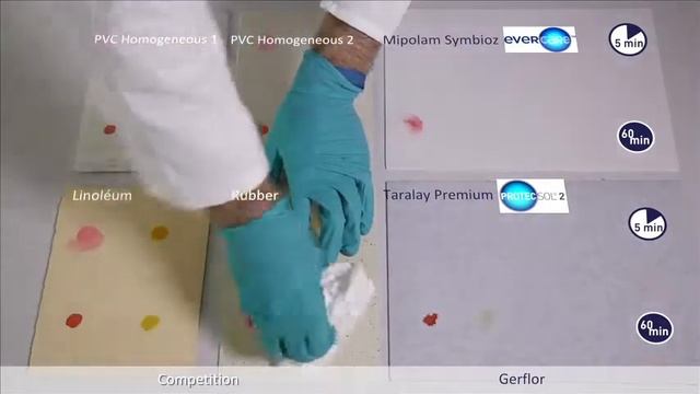 Очистка зеленки и йода с линолеума Gerflor и его конкурентов смотреть онлайн