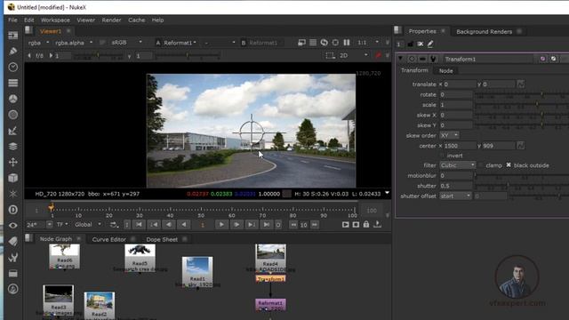 How to Resize,Transform & Crop footages in Nuke [Fundamental - EPS 05 смотреть онлайн