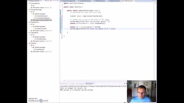 Sales Tax Java Program смотреть онлайн