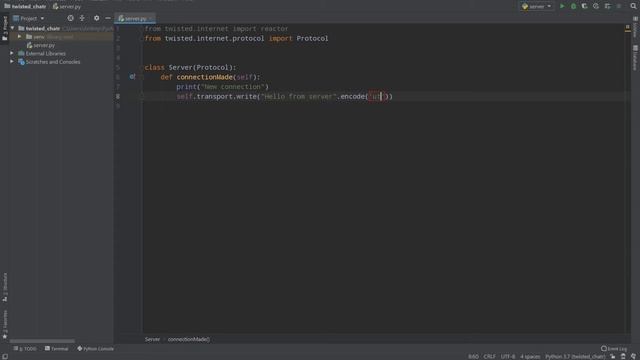 Twisted Python, Echo server. Pt. 1 | Python смотреть онлайн