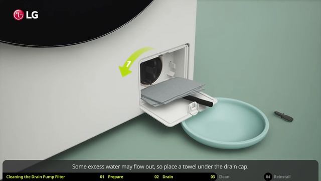 [LG Front Load Washers] Cleaning The Drain Filter