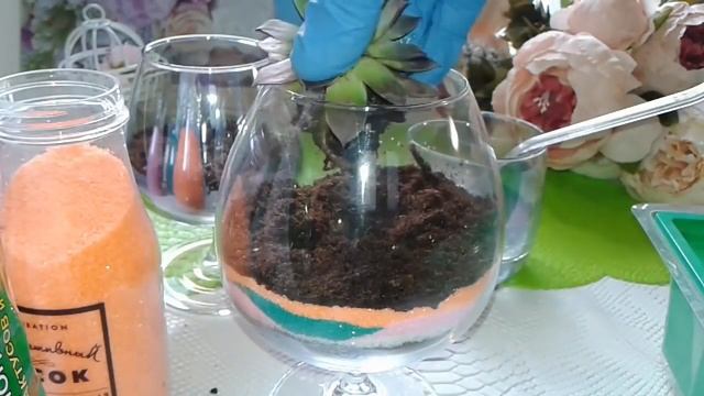 Мастер-класс. Флорариум. Новинки Фикс прайс. DIY из цветного песка Fix price. смотреть онлайн