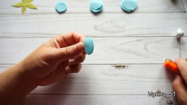 1 часть мастер-класса "Веточка с розочками для прически" - формирование лепестков. Автор: Ирина_51 смотреть онлайн
