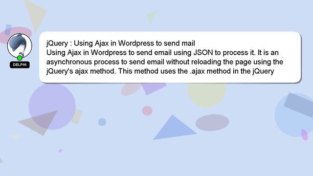 jQuery : Using Ajax in Wordpress to send mail смотреть онлайн