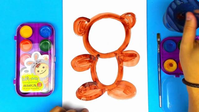 Как нарисовать МЕДВЕДЯ - урок рисования от РыбаКит смотреть онлайн