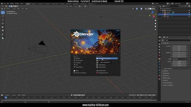OCTANE FOR BLENDER - HOW TO INSTALL - VECTRON FRACTALS смотреть онлайн