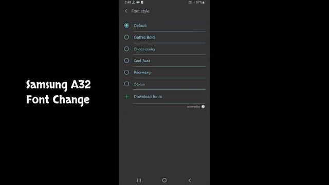 Samsung Galaxy A32 How To Change Font Style