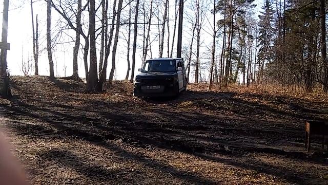 Offroad Toyota Bb On Air. Forest