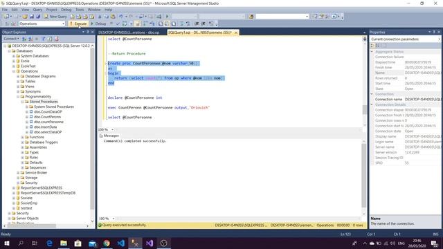 Stored Procedure Return Procedure type in Sql Server(Darija) смотреть онлайн