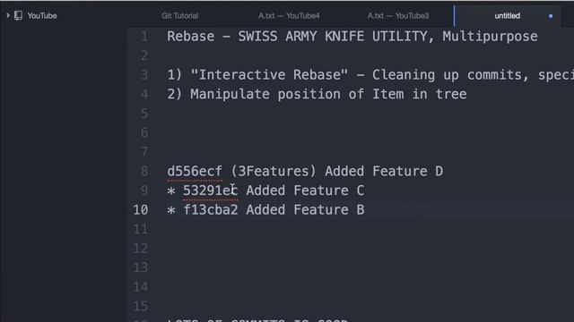 Git Tutorial Part 4 - Git Rebase and Interactive Rebase смотреть онлайн