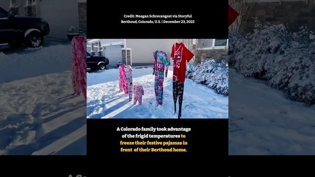 Colorado family freezes Christmas pajamas amid frigid temps смотреть онлайн
