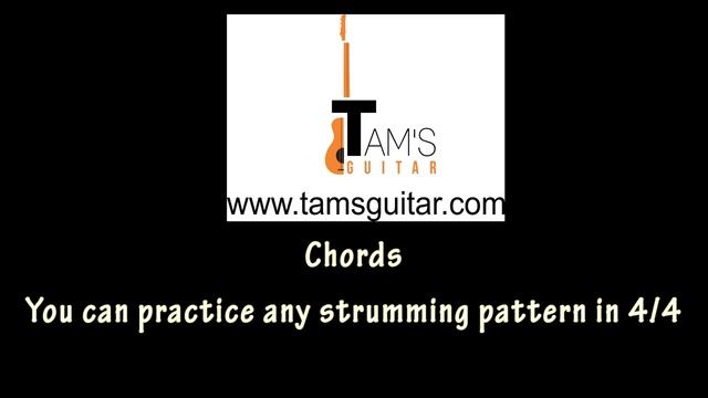 Basic drum beat in 4/4 Backing Track for rhythm guitar practice or strumming (www.tamsguitar.com) смотреть онлайн