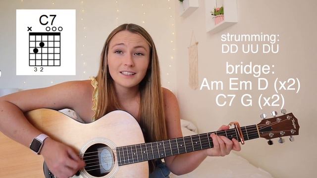 Olivia Rodrigo favorite crime Guitar Tutorial (beginner picking AND strumming) // Nena Shelby смотреть онлайн