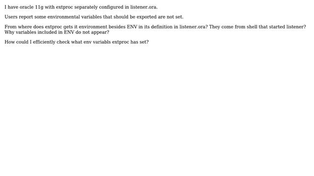 extproc env variables oracle 11g смотреть онлайн