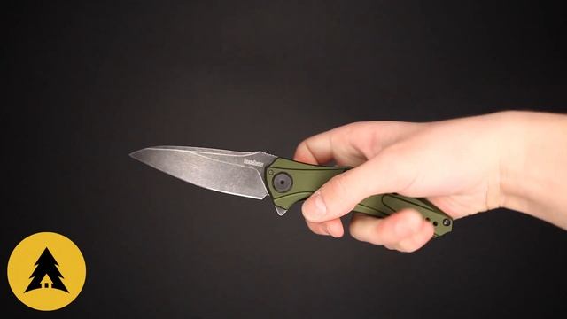 Складной нож Kershaw Bareknuckle Blackwash Cталь 14C28N, рукоять алюминий Olive