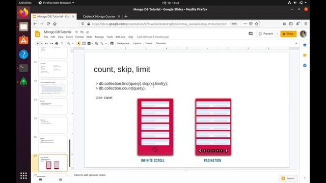 [MongoDB] - 14. Pagination смотреть онлайн