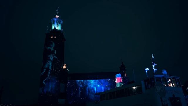 Stadshuset i Stockholm / City Hall in Stockholm / Городская ратуша в Стокгольме. Nobel week lights. смотреть онлайн