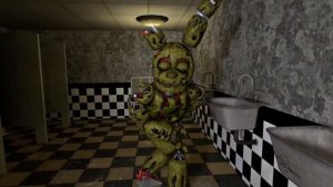 (До 16+) FNAF. Спинктрап в туалете дёргает провода. И той чика, и чика, следят и бони оператор.