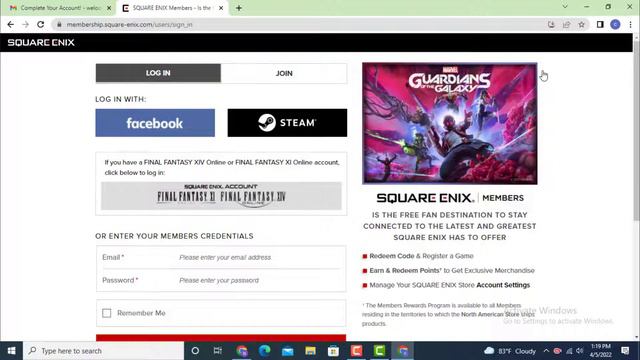 How To Login Square Enix Account