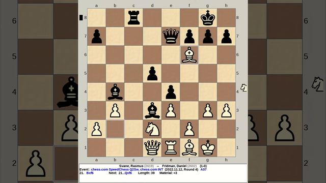 Svane, Rasmus vs Fridman, Daniel | SpeedChess Q2Sw 2022, chess com смотреть онлайн