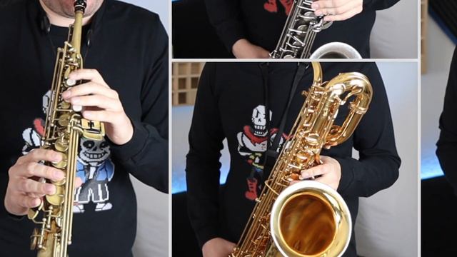 Bonetrousle from Undertale but it's a SAX QUARTET смотреть онлайн