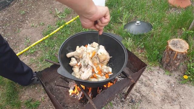 Куриный супчик в казане! смотреть онлайн